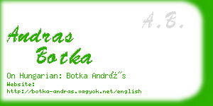 andras botka business card